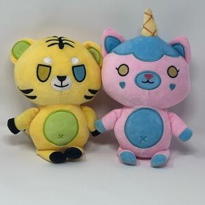 KREW Tiger And Unicorn Set Plushie Rainbow Draco ItsFunneh" and "The KREW”